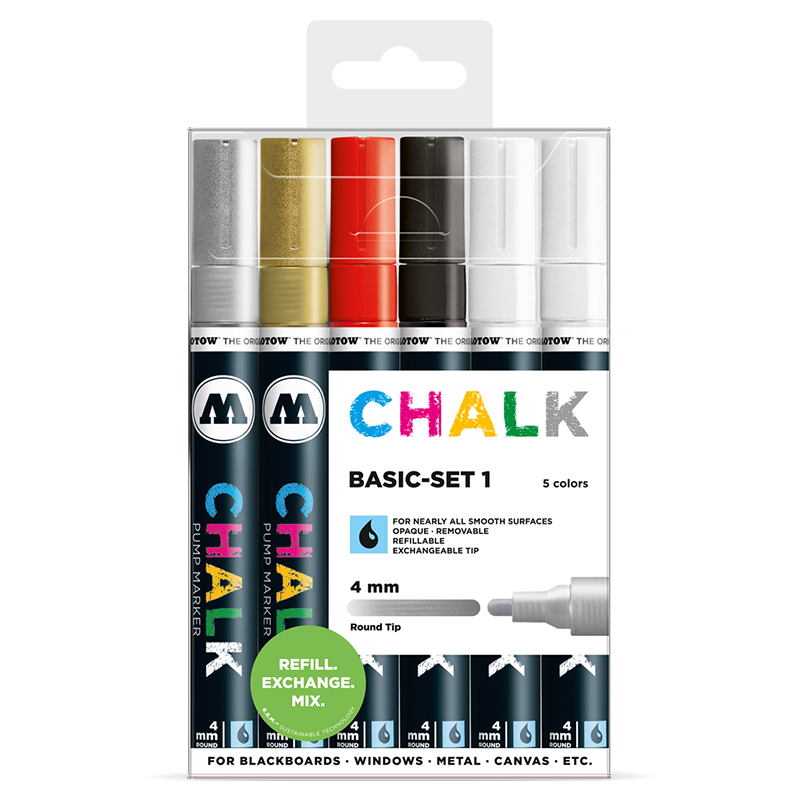 Sada fixiek Chalk Basic-Set 1 (4 mm)