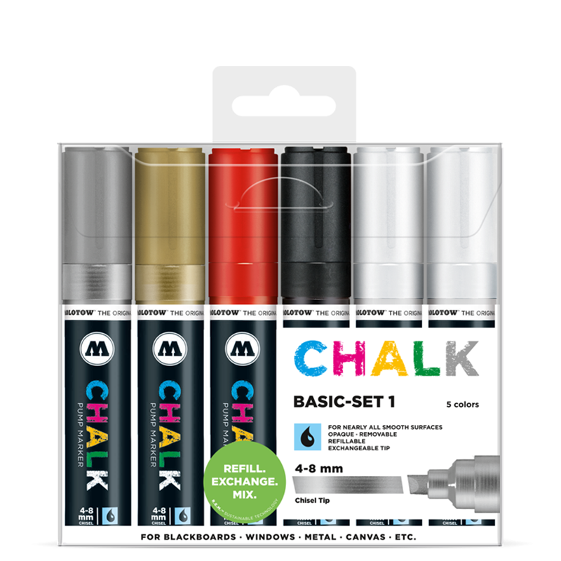 Sada fixiek Chalk  Basic Set 1 (4-8 mm)