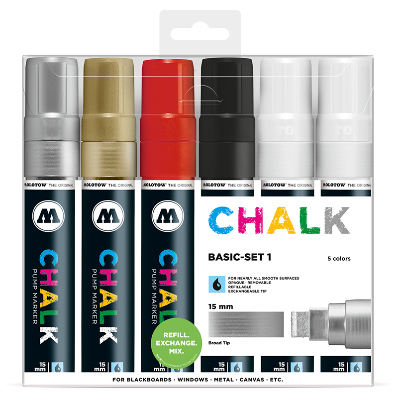 Sada fixiek Chalk  Basic-Set 1 (15 mm)