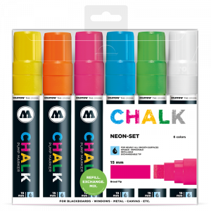Sada fixiek Chalk  Neon-Set (15 mm)