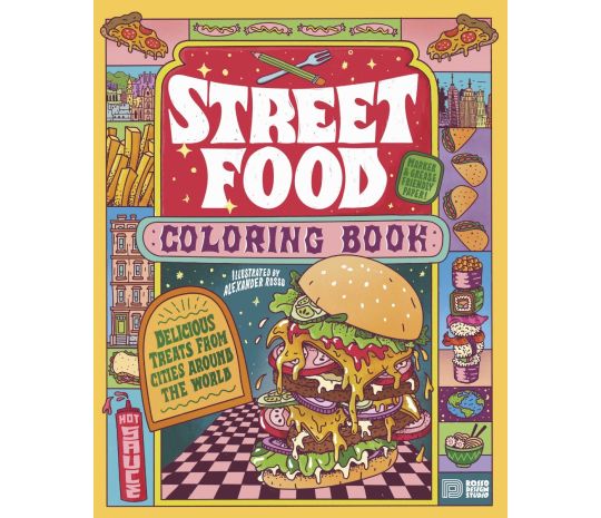 Street Food Coloring Book