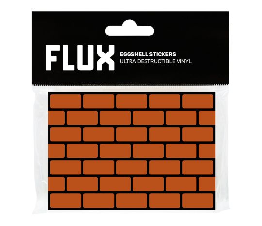 FLUX Eggshell Stickers Bricks Orange 50ks pack